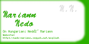 mariann nedo business card